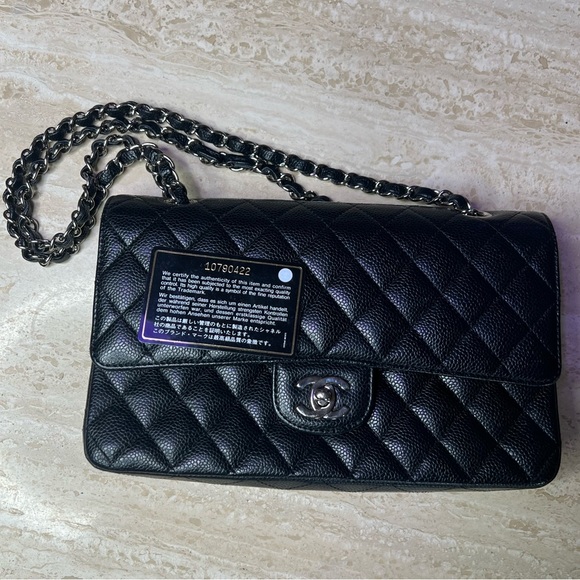 Chanel Classic Double Flap In Black Caviar SHW (2005-2006) - Picture 14 of 14
